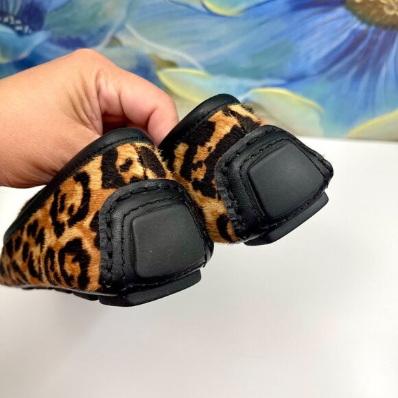 Stuart Weitzman Newport Driving Calf Hair Loafers Cheetah Print 6 - Picture 10 of 13